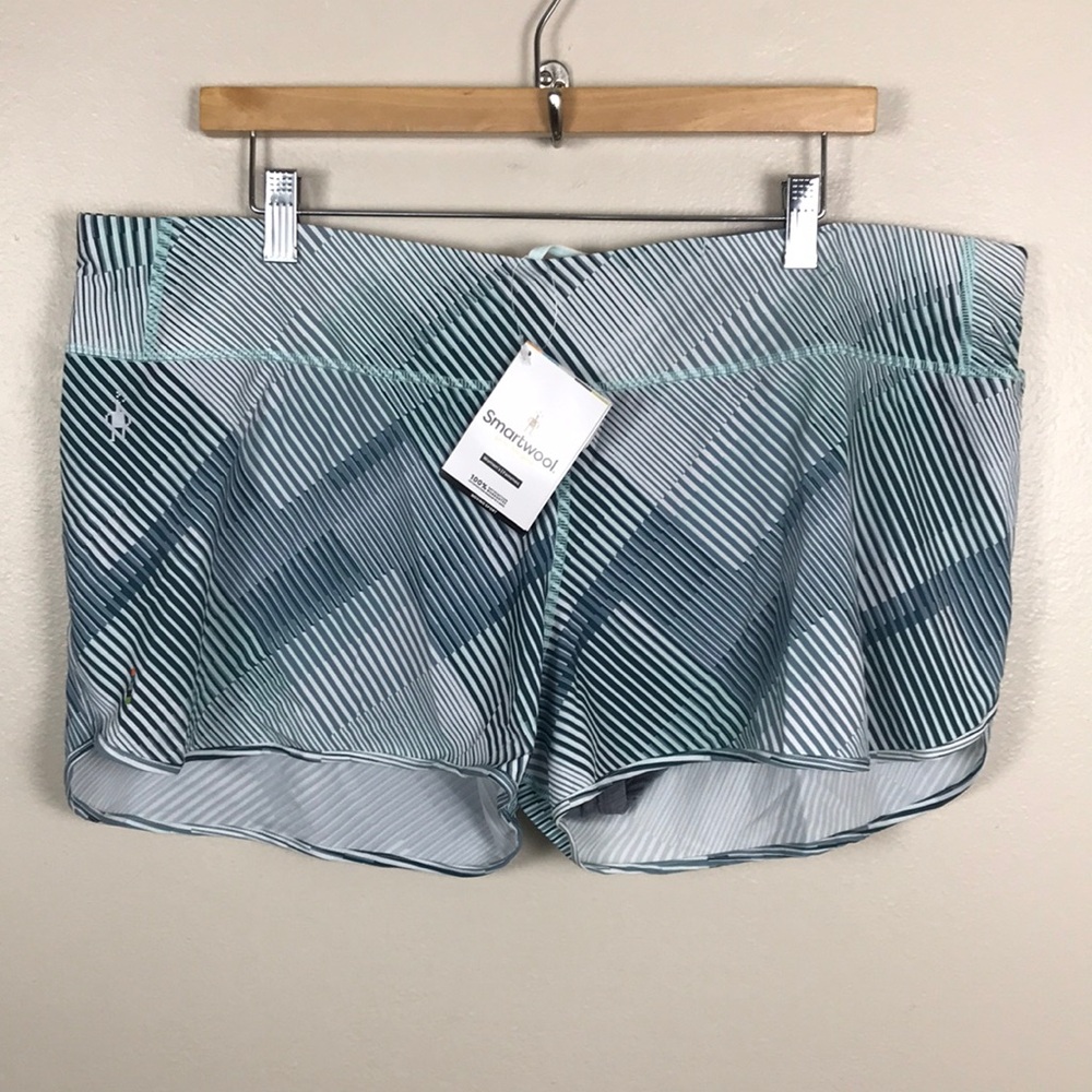 Smartwool Women's Heat Rave Shorts‎ Aqua Run NEW